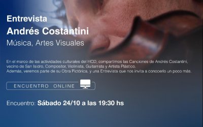 CICLO DE ENCUENTROS VIRTUALES: ANDRÉS CONSTANTINI, MÚSICA Y ARTES VISUALES